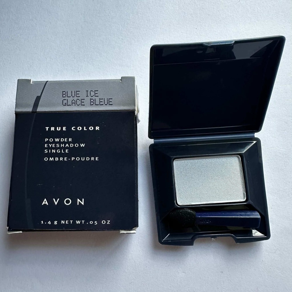 Avon True Color Powder Eyeshadow Single Blue Ice Shimmer Vintage 2002